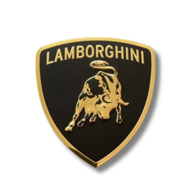 Emblème Lamborghini Chrome Doré Voiture - vue arrière - Becquet Voiture