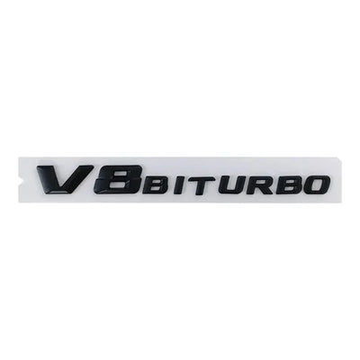Emblème Latéral AMG V8 Biturbo Mercedes 19.3cm - packshot studio - Becquet Voiture