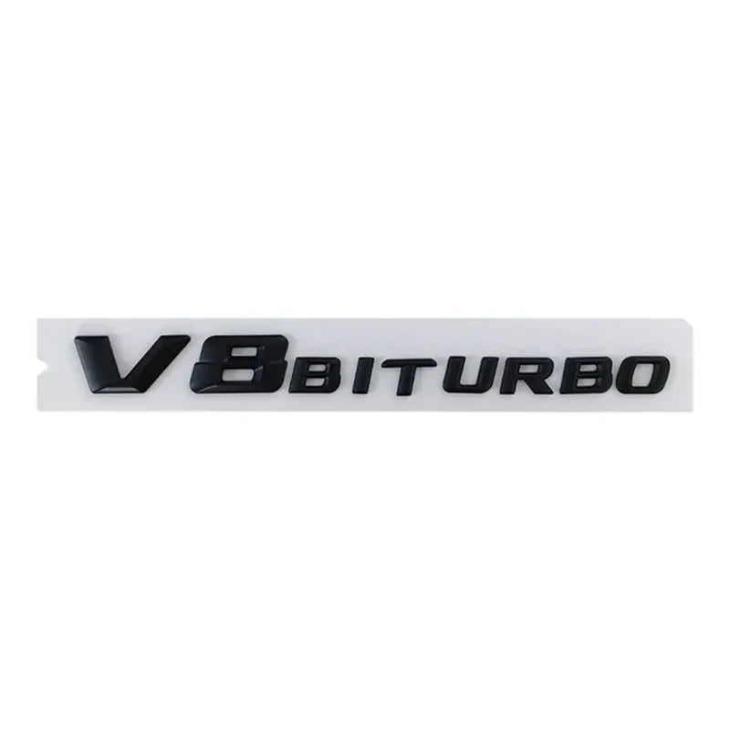 Mercedes AMG V8 Biturbo Side Badge 19.3cm - studio packshot - Becquet Voiture