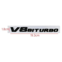 Mercedes AMG V8 Biturbo Side Badge 19.3cm - top view - Becquet Voiture