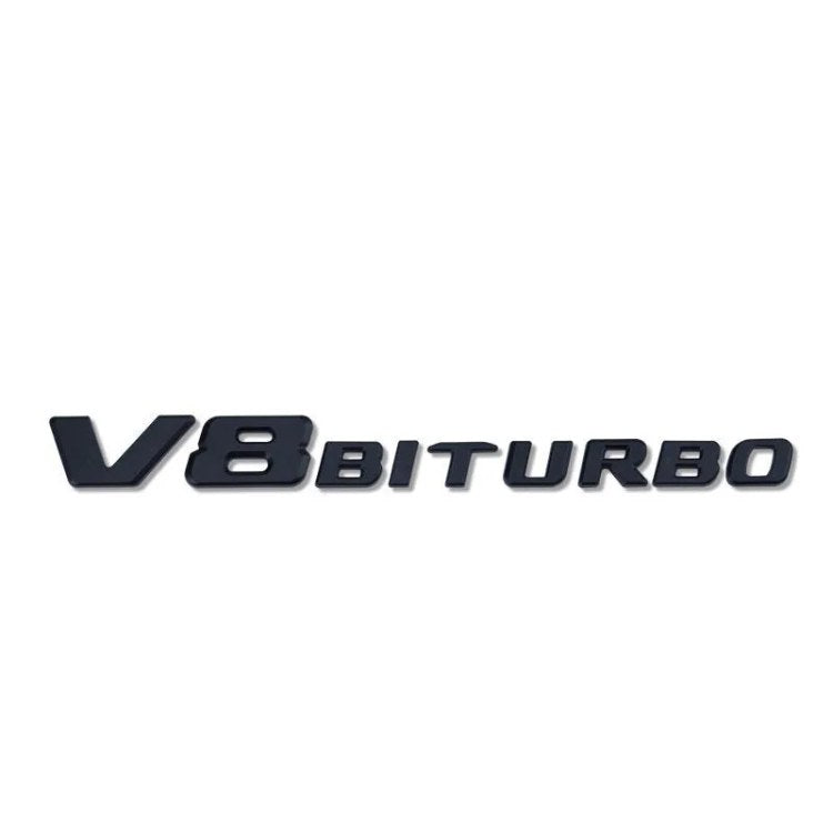 Emblème Latéral AMG V8 Biturbo Mercedes 19.3cm - vue de face - Becquet Voiture