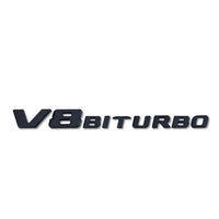 Mercedes AMG V8 Biturbo Side Badge 19.3cm - front view - Becquet Voiture