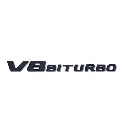 Emblème Latéral AMG V8 Biturbo Mercedes 19.3cm - vue de face - Becquet Voiture