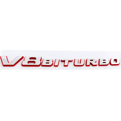 Emblème Latéral AMG V8 Biturbo Mercedes 19.3cm - vue de trois-quarts - Becquet Voiture