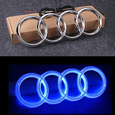 Emblème LED Calandre Avant Audi A3 A4 A5 Q5 - vue rapprochée - Becquet Voiture