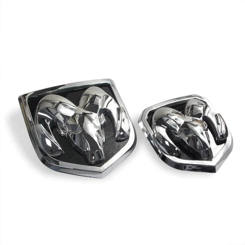Emblème LED Dodge Ram lumineux pour calandre et hayon - Chrome - installé sur véhicule - Becquet Voiture