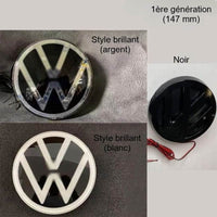 Dynamic LED VW Tiguan 2012-2017 Waterproof Emblem - three-quarter view - Becquet Voiture
