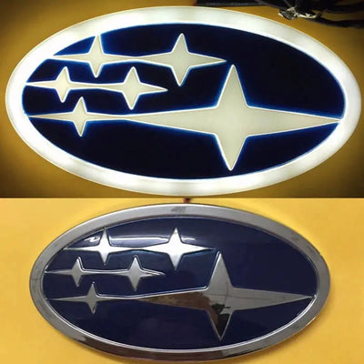 Emblème LED lumineux Subaru 4D pour hayon Forester Legacy Impreza - vue arrière - Becquet Voiture