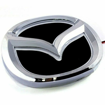 Emblème LED Mazda 5D lumineux arrière 12.0x9.5cm bleu rouge blanc - vue arrière - Becquet Voiture