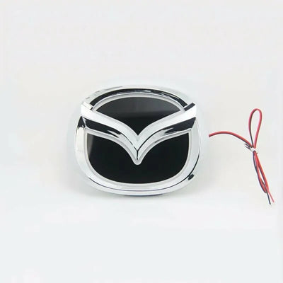 Emblème LED Mazda 5D lumineux arrière 12.0x9.5cm bleu rouge blanc - vue de profil - Becquet Voiture