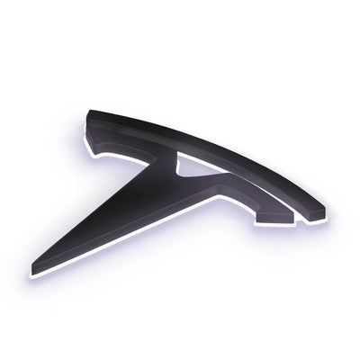Emblème LED Tesla Coffre Model 3 Y X S Frein - vue de face 2 - Becquet Voiture