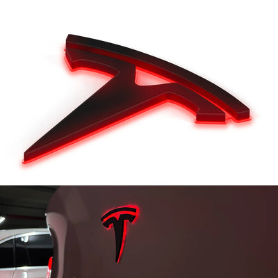 Emblème LED Tesla Coffre Model 3 Y X S Frein - vue de face - Becquet Voiture
