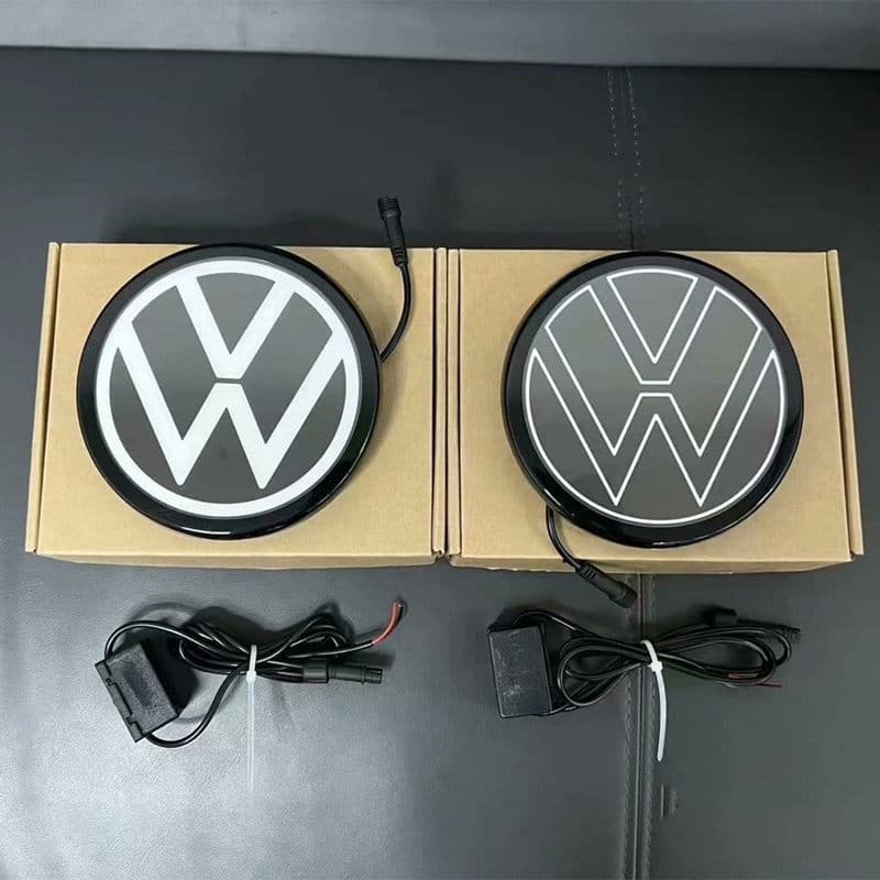 Emblème LED VW T-Roc Lumineux Calandre 2018-2024 ACC - vue arrière - Becquet Voiture