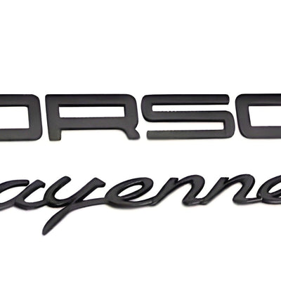 Emblème Logo Porsche Cayenne 911 Multi-Finitions - vue de face - Becquet Voiture