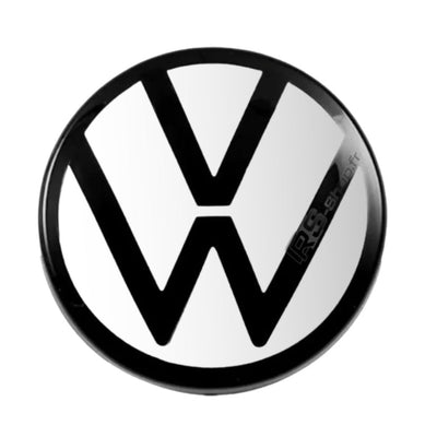 Emblème Logo VW Noir Blanc Golf 6 7 8 Polo T-Roc - installé sur véhicule 2 - Becquet Voiture