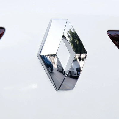Emblème Losange Renault Noir Avant Arrière - vue de dessus - Becquet Voiture