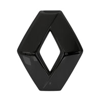 Emblème Losange Renault Noir Avant Arrière - vue de face - Becquet Voiture
