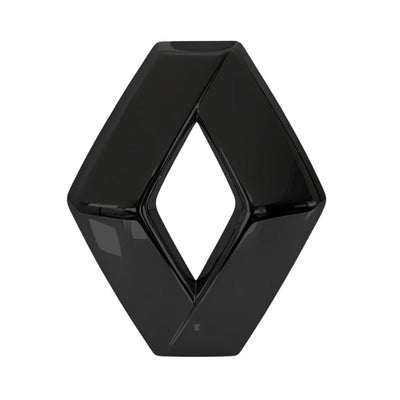 Emblème Losange Renault Noir Avant Arrière - vue de face - Becquet Voiture