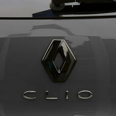 Emblème Losange Renault Noir Avant Arrière - vue de profil - Becquet Voiture