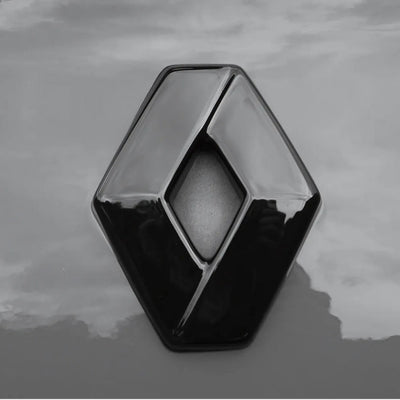 Emblème Losange Renault Noir Avant Arrière - vue rapprochée - Becquet Voiture