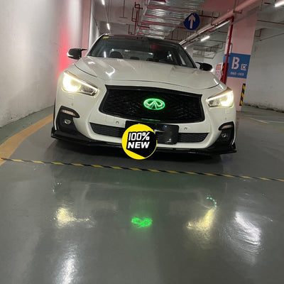 Emblème Lumineux Infiniti RGB LED Q50 Q60 Q70 - vue de profil - Becquet Voiture