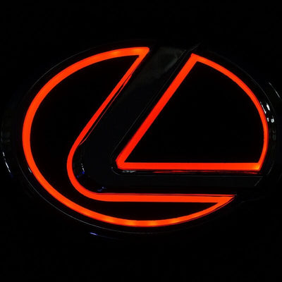 Emblème lumineux LED 5D Lexus pour ES240 RX350 2 tailles - installé sur véhicule - Becquet Voiture