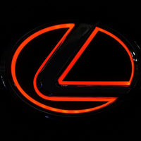 Lexus 5D LED Illuminated Emblem ES240 RX350 - fitted on vehicle - Becquet Voiture