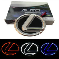 Lexus 5D LED Illuminated Emblem ES240 RX350 - front view - Becquet Voiture
