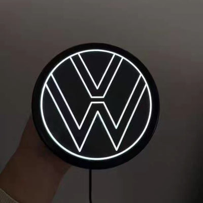 Emblème Lumineux VW Golf 7 LED 2015-2021 Compatible ACC - installé sur véhicule - Becquet Voiture