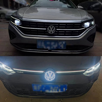 Emblème Lumineux VW Golf Alltrack LED 2018-2019 Étanche - vue de face - Becquet Voiture