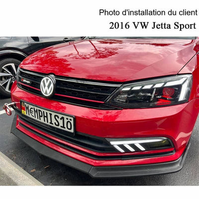 Emblème Lumineux VW Jetta LED 12V Étanche Compatible Radar - installé sur véhicule - Becquet Voiture