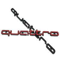 Emblème Quattro 3D Calandre Audi A3 A4 A6 Q5 - installé sur véhicule - Becquet Voiture