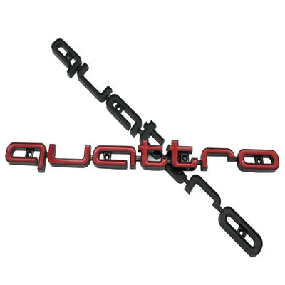 Emblème Quattro 3D Calandre Audi A3 A4 A6 Q5 - installé sur véhicule - Becquet Voiture