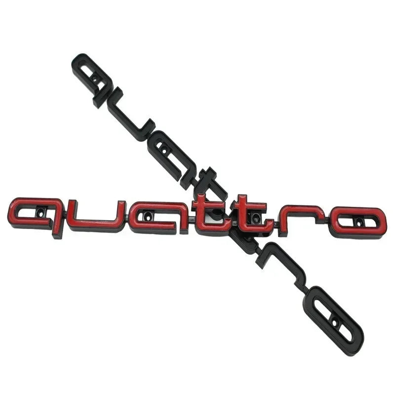 Emblème Quattro 3D Calandre Audi A3 A4 A6 Q5 - installé sur véhicule - Becquet Voiture