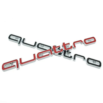 Emblème Quattro 3D Calandre Audi A3 A4 A6 Q5 - packshot studio - Becquet Voiture
