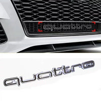 Emblème Quattro 3D Calandre Audi A3 A4 A6 Q5 - vue de face - Becquet Voiture