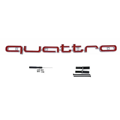 Emblème Quattro 3D Calandre Audi A3 A4 A6 Q5 - vue rapprochée - Becquet Voiture