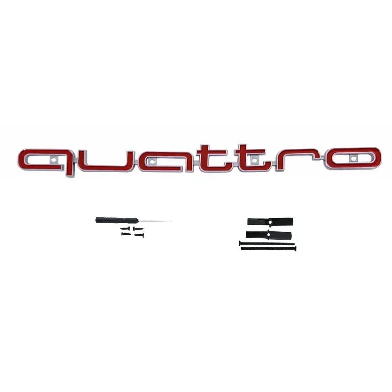 Emblème Quattro 3D Calandre Audi A3 A4 A6 Q5 - vue rapprochée - Becquet Voiture