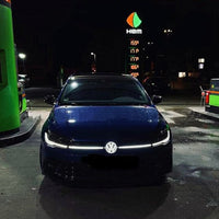 Beleuchtetes VW Polo Emblem LED 137mm ZK-kompatibel - Montagedetail - Becquet Voiture
