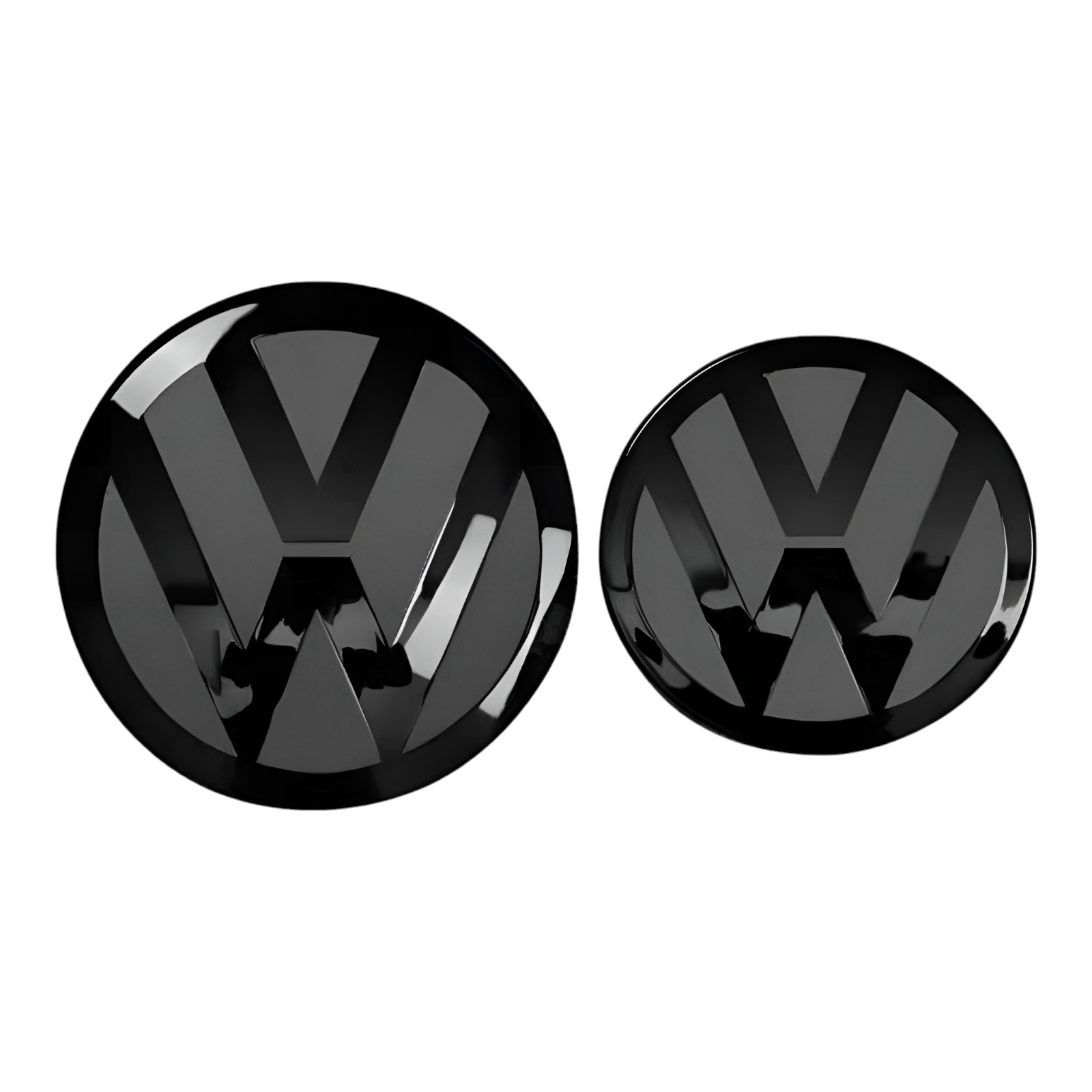 Emblèmes Avant Arrière Noirs Logos VW Tiguan II 2016-2024 - vue de face - Becquet Voiture