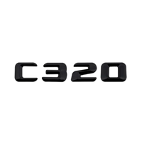 Emblèmes De Coffres Noirs Logos Mercedes Classe C AMG C180 - détail du montage 2 - Becquet Voiture