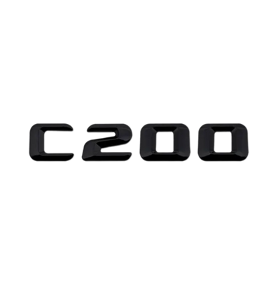 Emblèmes De Coffres Noirs Logos Mercedes Classe C AMG C180 - détail du montage - Becquet Voiture