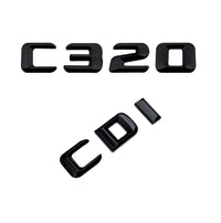 Emblèmes De Coffres Noirs Logos Mercedes Classe C AMG C180 - installé sur véhicule 2 - Becquet Voiture
