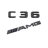 Emblèmes De Coffres Noirs Logos Mercedes Classe C AMG C180 - installé sur véhicule - Becquet Voiture