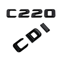 Emblèmes De Coffres Noirs Logos Mercedes Classe C AMG C180 - vue arrière 2 - Becquet Voiture