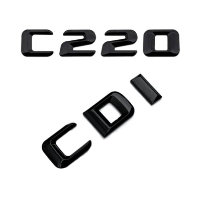 Emblèmes De Coffres Noirs Logos Mercedes Classe C AMG C180 - vue arrière 2 - Becquet Voiture