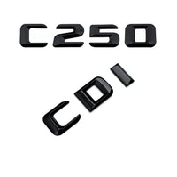 Emblèmes De Coffres Noirs Logos Mercedes Classe C AMG C180 - vue de trois-quarts 2 - Becquet Voiture