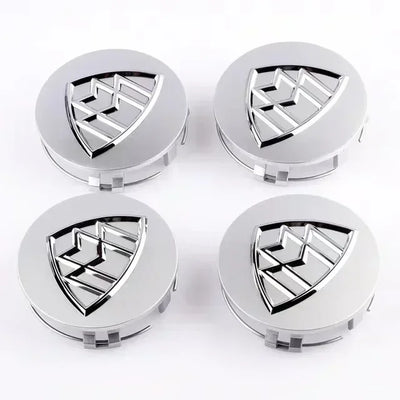 Emblèmes Jantes Maybach 75mm (Lot de 4) - détail du montage - Becquet Voiture