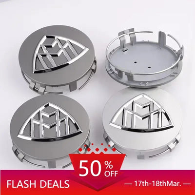 Emblèmes Jantes Maybach 75mm (Lot de 4) - vue arrière - Becquet Voiture