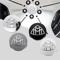 Emblèmes Jantes Maybach 75mm (Lot de 4) - vue de profil - Becquet Voiture